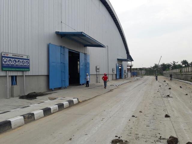 PLC hoist crane & alarm evakuasi Waskita Precast
