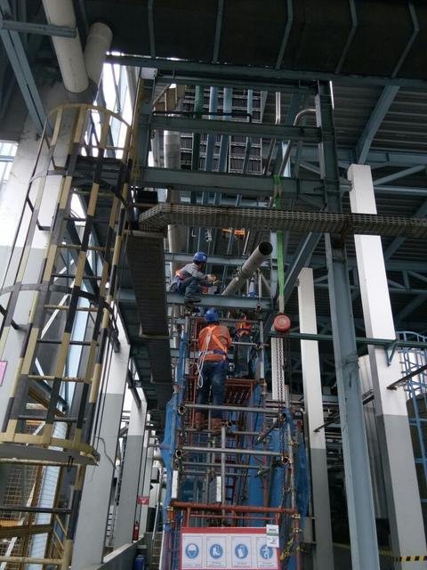 Scaffolding tangki minyak & ruang terbatas