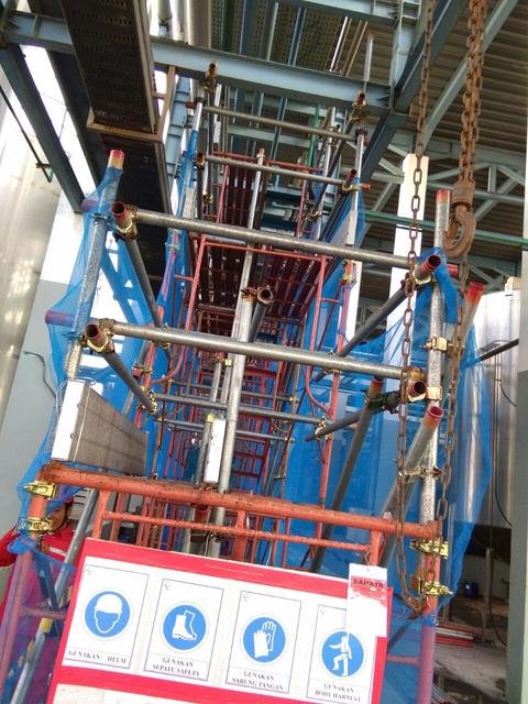 Scaffolding tangki minyak & ruang terbatas