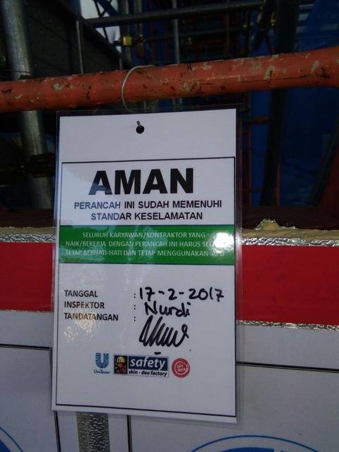 Scaffolding tangki minyak & ruang terbatas