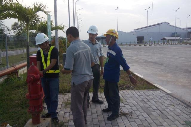 Pengecekan fire safety di site plan